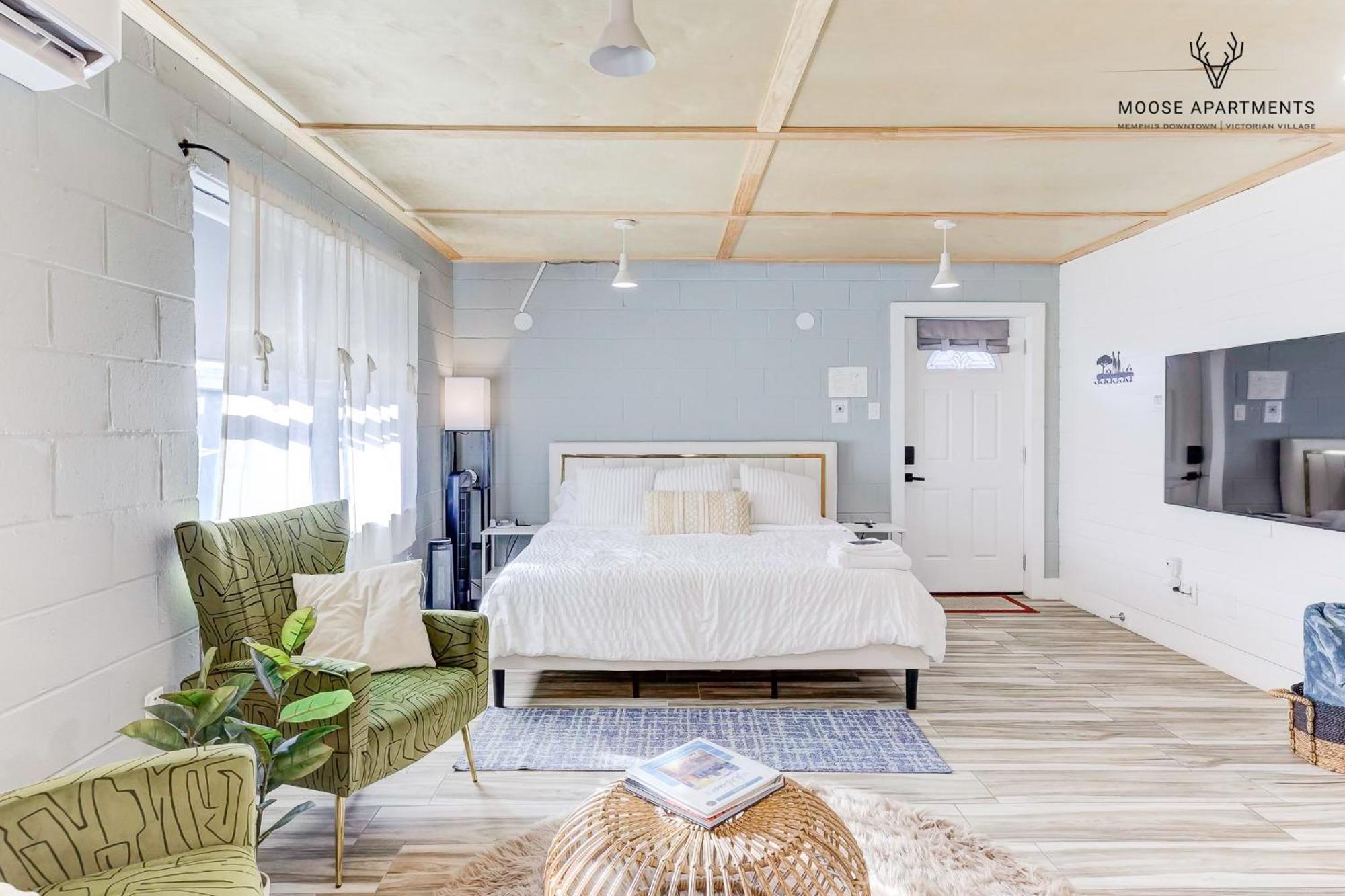 The Moose #6 - Modern Luxe Studio With Free Parking & King Bed Memphis Extérieur photo