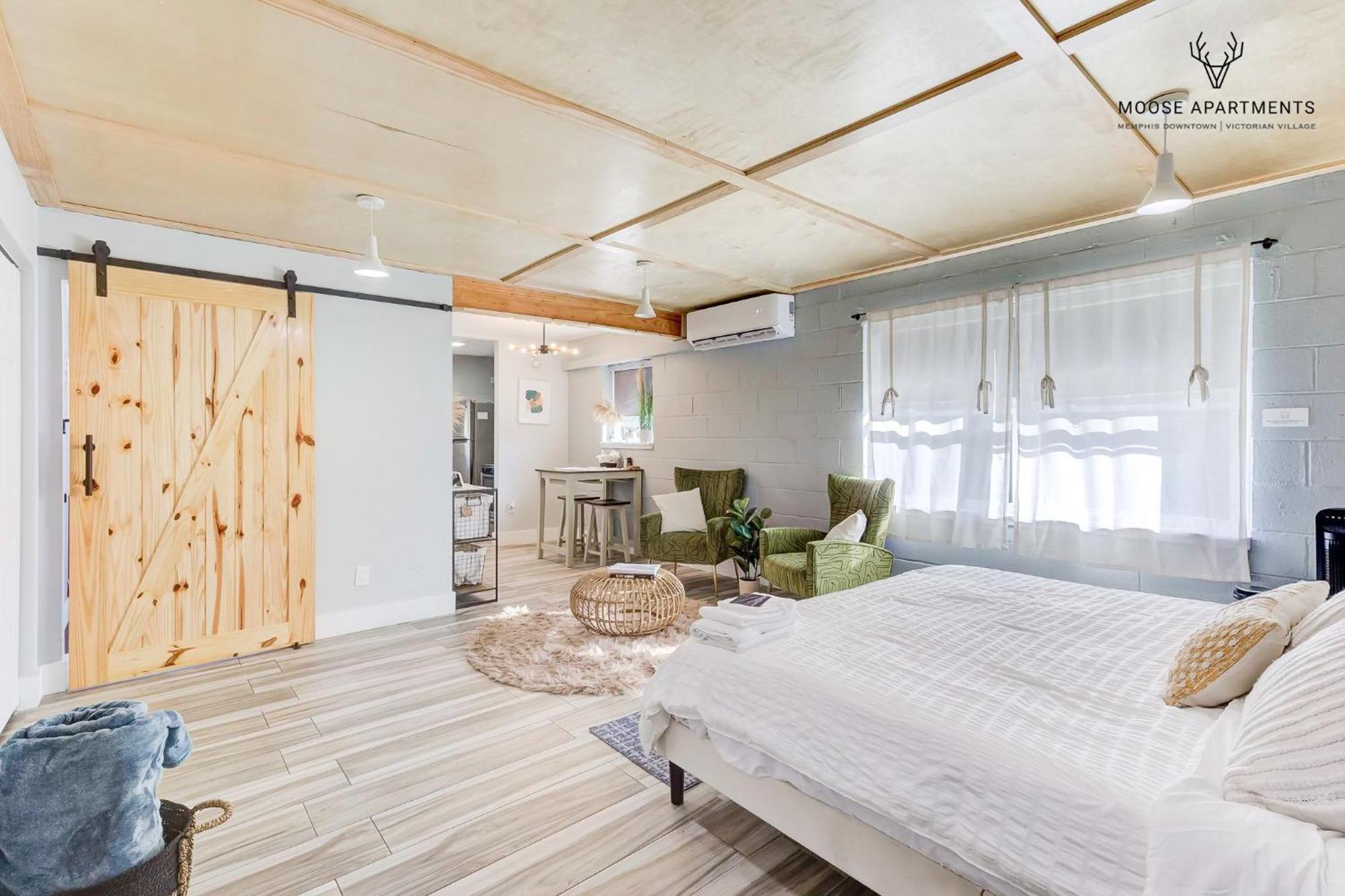 The Moose #6 - Modern Luxe Studio With Free Parking & King Bed Memphis Extérieur photo