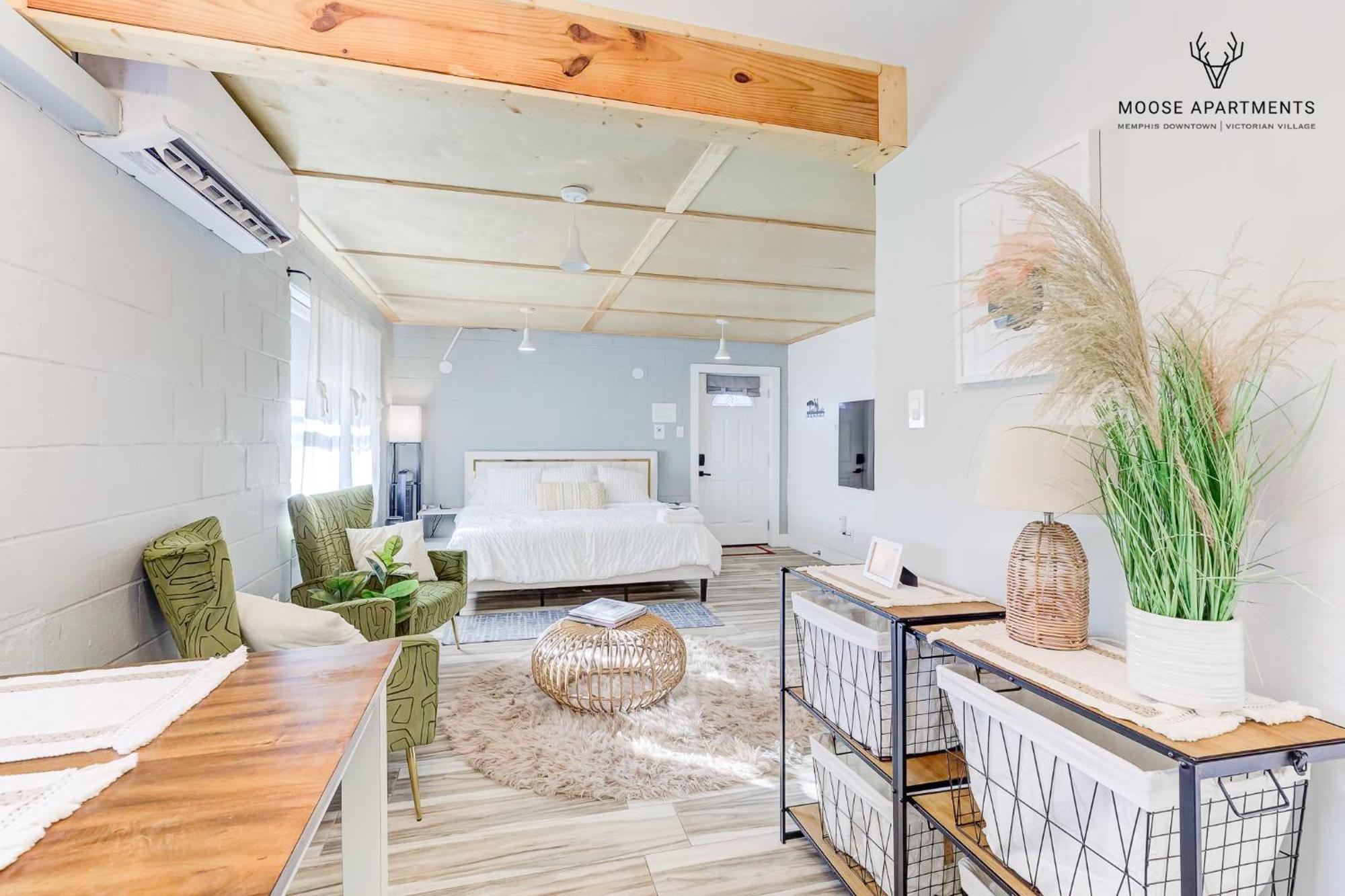 The Moose #6 - Modern Luxe Studio With Free Parking & King Bed Memphis Extérieur photo